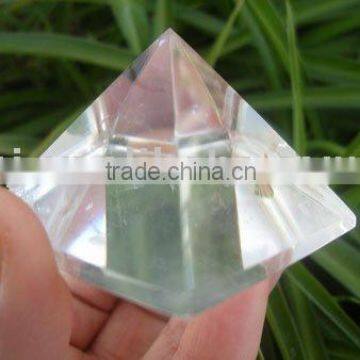 Natural Rock Clear Quartz Crystal Pyramid