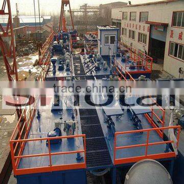 API Drilling Mud Solids Control System contains mud cleaner centrifuge&pumps&vacuum degasser&gas-liquid separator