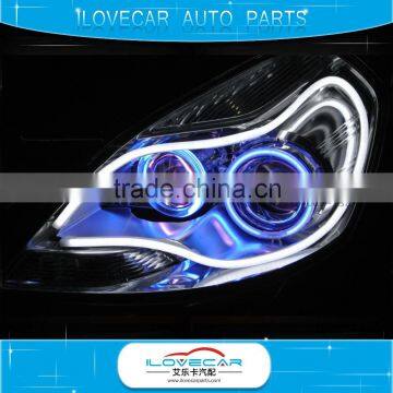 LED Sequential soft strip lamp, 30CM/60CM/90CM Dual color flexible DRL auto headlight strip