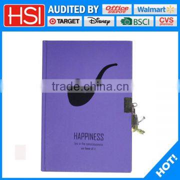 colorful hardcover locked waterproof notebook
