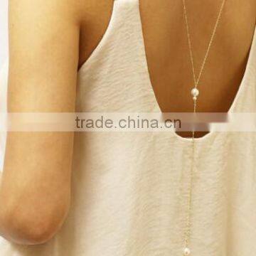 Wholedsale Simple Style The Crystal backdrop necklace Jewelry bridal back chain