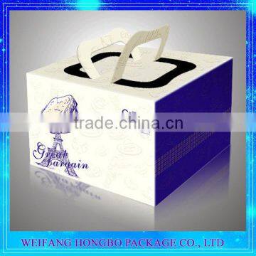 Customized Logo Paper Cake Box for Birthday Cake With Cord Handle photo-3