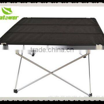 Good sales portable lightweight aluminum folding table with leg mechanism