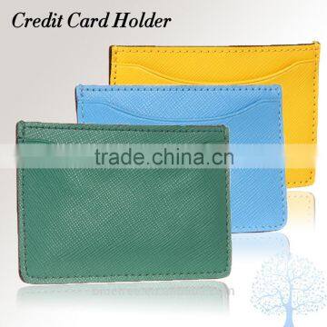 cheap credit card holder with cross pattern PU