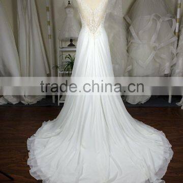 (MY20151223B) MARRY YOU China Custom Made Chiffon Lace Wedding Dress 2016 photo-2