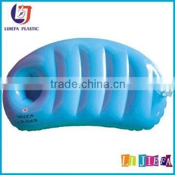 Blue PVC Inflatable Radio Pillow