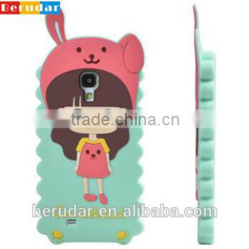 Cute cartoon silicon mobile case for samsung galaxy s4