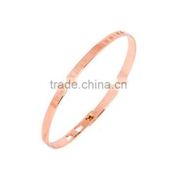 Memories Bangles With Customize Design Word 'JUST KEEP SWIMMING' With 4mm/7mm Width photo-2