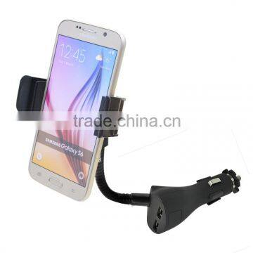 Dual USB 5V 2.1A Clip Mobile Phone Car Holder With Charging photo-5