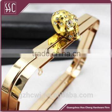 16x9.8cm Shiny Gold Color Clutch Frame With Plastic Boxes Purse Frame photo-2