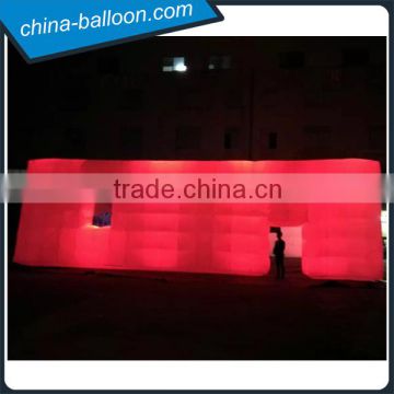 Huge inflatable led cube tent/ inflatable lighting structure/ giant inflatable building for events