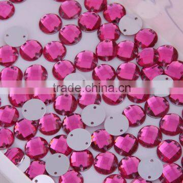 High Quality 12mm Rose color sew on beads Yiwu Star Light Garment Accessories for jeans