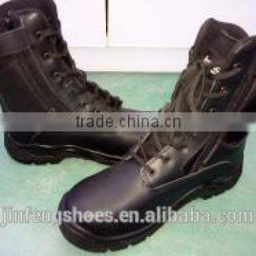 fashion military boots low price safety shoes with side-zip PU/rubber outsole steel toe