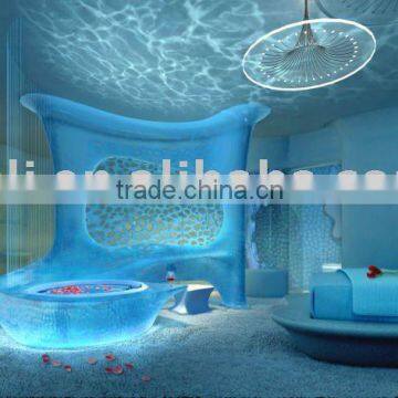 Backlit Acrylic Panel Hotel Interior Furniture Materials