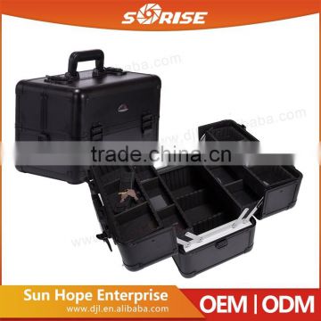 Aluminum Portable Hairdressing Makeup Suitcase Vanity Case