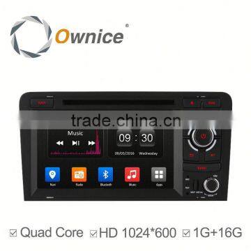 7 Inch high quality android 4.4 quad core car stereo for Audi A3 S3 support OBD + Canbus