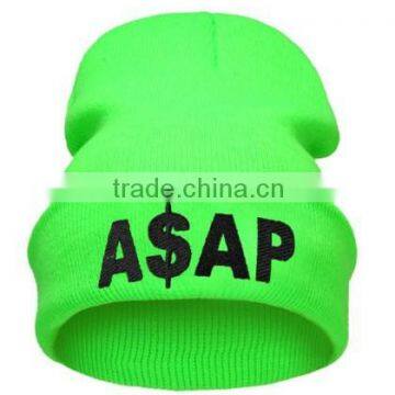 FREE Sample! wholesale knitted beanie hat with embroidery logo