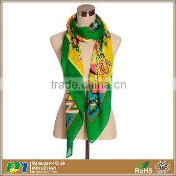 Fashion Colorful Pattern Print Custom 100% Acrylic Jacquard Women Scarves