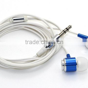 Metal earphones earbud with mic and deep bass stereo mobile earphones