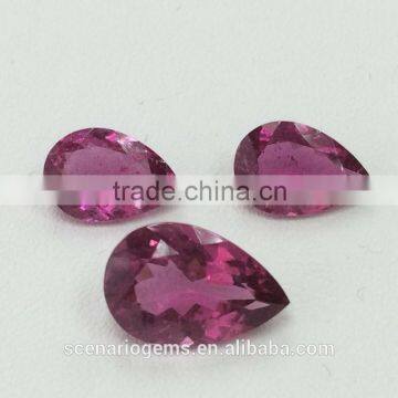 #19OZZZ Natural Pink Tourmaline Pear Cut Faceted Loose Gemstone Rubellite