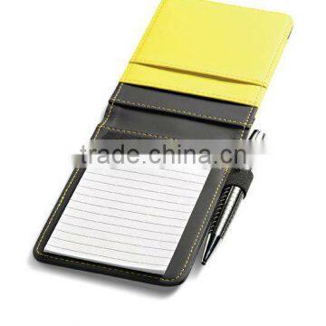 pu leather memo notebook with pen holder