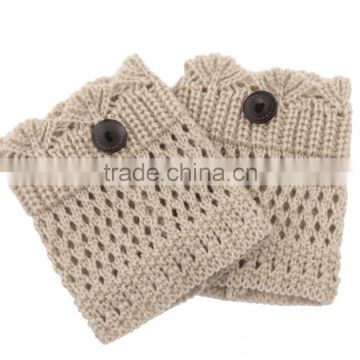 Wholesale weaving socks With button keep warm for girls