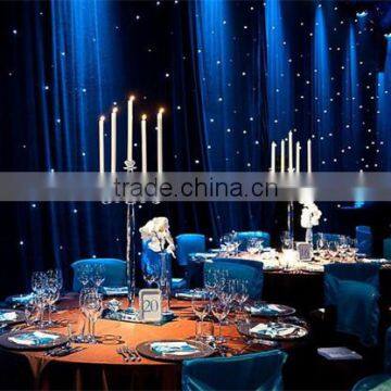 Glass Votive Candelabra for Wedding Crystal Candelabra Centerpieces With Cylinder Hurricanes 5 Arms photo-4