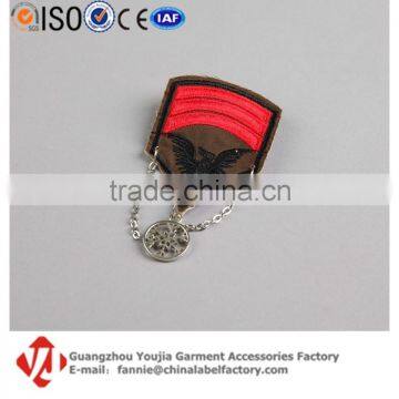 Cloth Badge Embroidered Patch With Metal/Pendant