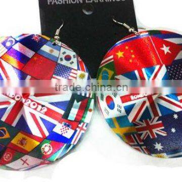 Union jack CD earring,Fashion earring for women,2013 hot jewelry