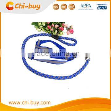 Chi-buy Large Blue Reflective Dog Leash with Harness Hand Make Dog Leash Free Shipping on order 49usd