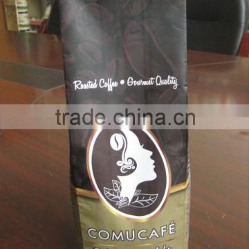 Matte coffee bag, foil side gusset coffee bag,aluminum foil coffee bag with valve