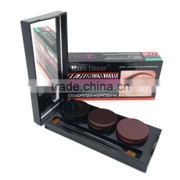 Music Flower Eyeliner Gel & Eyebrow Powder Palette Waterproof 24H Lasting Smudgeproof Cosmetics Eye Brow Enhancers