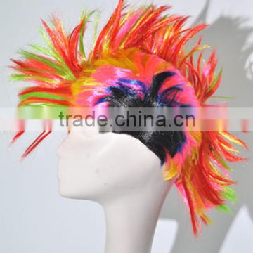 Crazy color cock wig for clown Cosplay wig N366