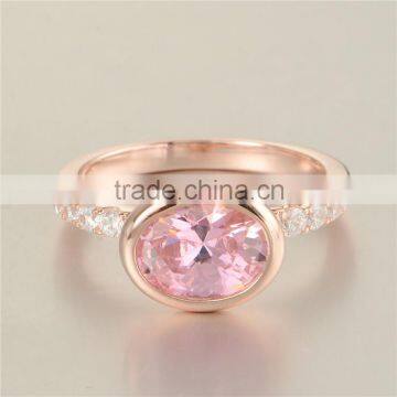 Gold Plated Single Stone 925 Silver Ring Designs With Gemstone photo-2
