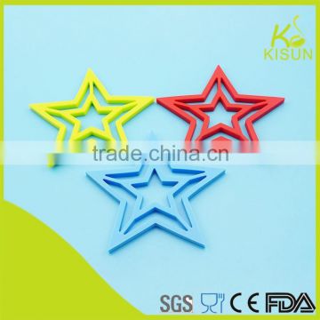 foldable mat double shape star silicone table mat dish mat