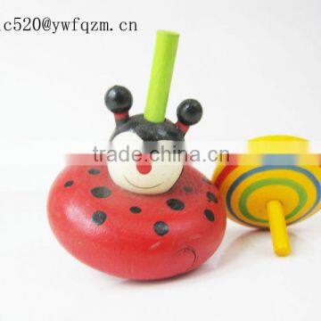 children toys wooden spinning tops