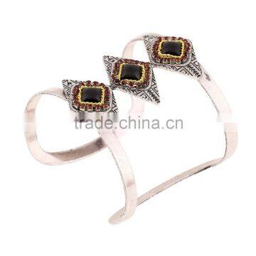 2016 New Gold Luxury Cuff Wide Full Rhinestone Women Fashion Alloy Metal Bangles photo-4