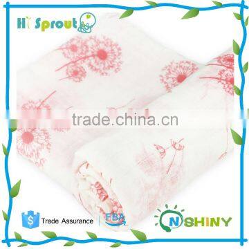 Hot Sales cotton Wrap Muslin Swaddle Wholesale 110cm X 110cm After Washing