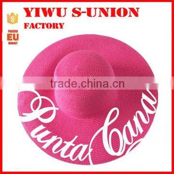 Wholesale Custom Printed Ladies Elegant Summer Beach Sombrero Big Brim Straw Hats photo-2