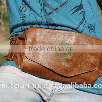 real leather hip waist money belts/money pocket bum bag/leather pocket belts