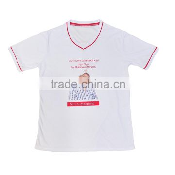 Customised Cheap Unisex Election V-neck T Shirts China Wholesale