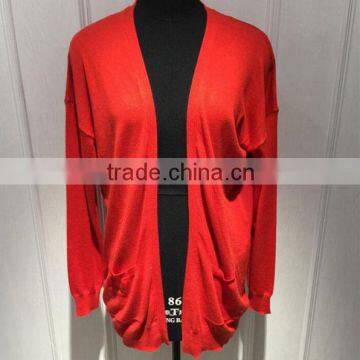 Viscose blends women shawl sweater long sleeve no button knit cardigan