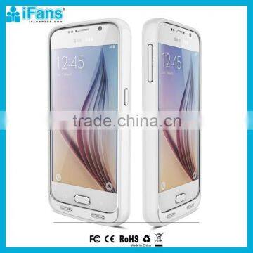 3500mah rechargeable battery charge case for samsung galaxy s6 backup battery