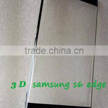 Factory Low Price!Premium Perfect For Samsung s6 Edge Electroplating With Wiredrawing Black 3D 0.21mm Tempered Glass Film Screen photo-3