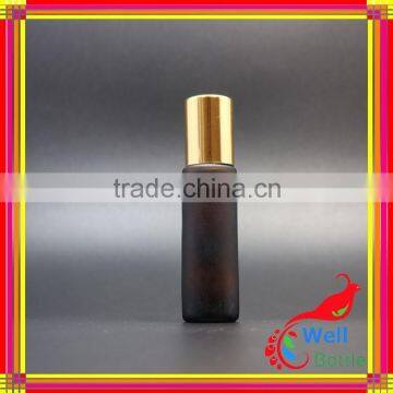 amber glass roll on bottle with glass bottle with roll on applicator with frosted glass roller bottle