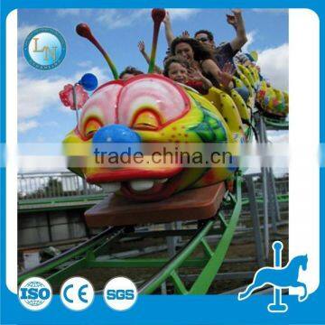 Mini roller coaster ride!!! Amusement park outdoor ride worm roller coaster for sale