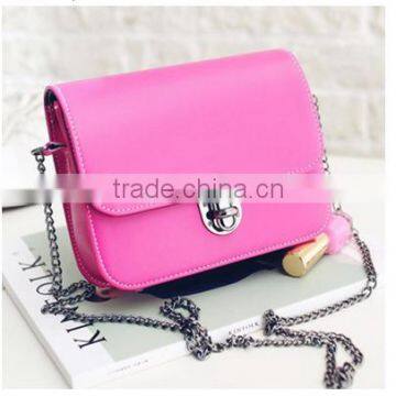 Fancy Shoulder Bag Long Chain Handbag Leather for Girls photo-4