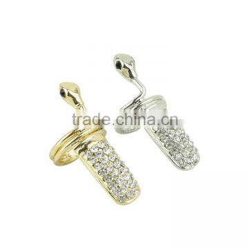 Fashion finger nail gold snake ring