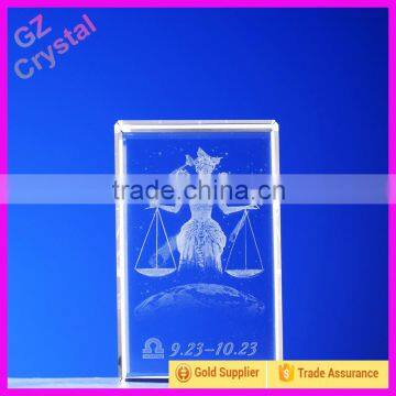 50*50*80mm 3D Photo Crystal Glass Cube