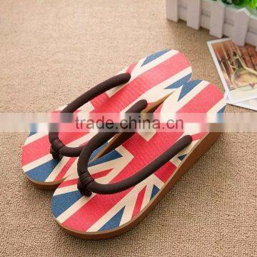 New Design 2015 Summer Eva Ladi High Heel Flag Flip Flop